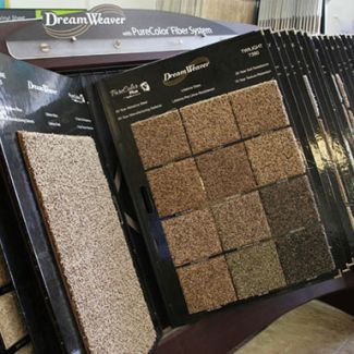 Carpet color selections in our showroom