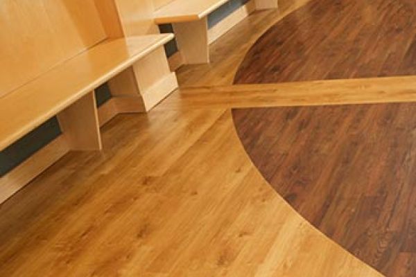 Custom logo design cut vinyl floor